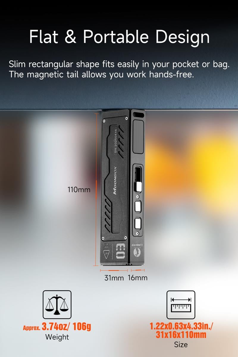 🔥Hot Sale 49% OFF -🔥LUMINTOP MoonBox 3.0 EDC Flashlight🔦
