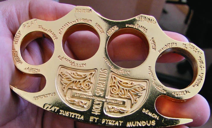 Large Collector's Edition Holy Spiritus Constantine Brass Knuckle Paper Weight