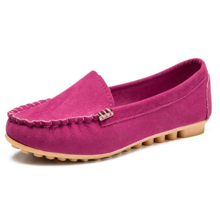 🔥Hot Sale🔥Orthowalk's Round-Toe Flats,Breathable Orthopedic Slip On Walking Shoes