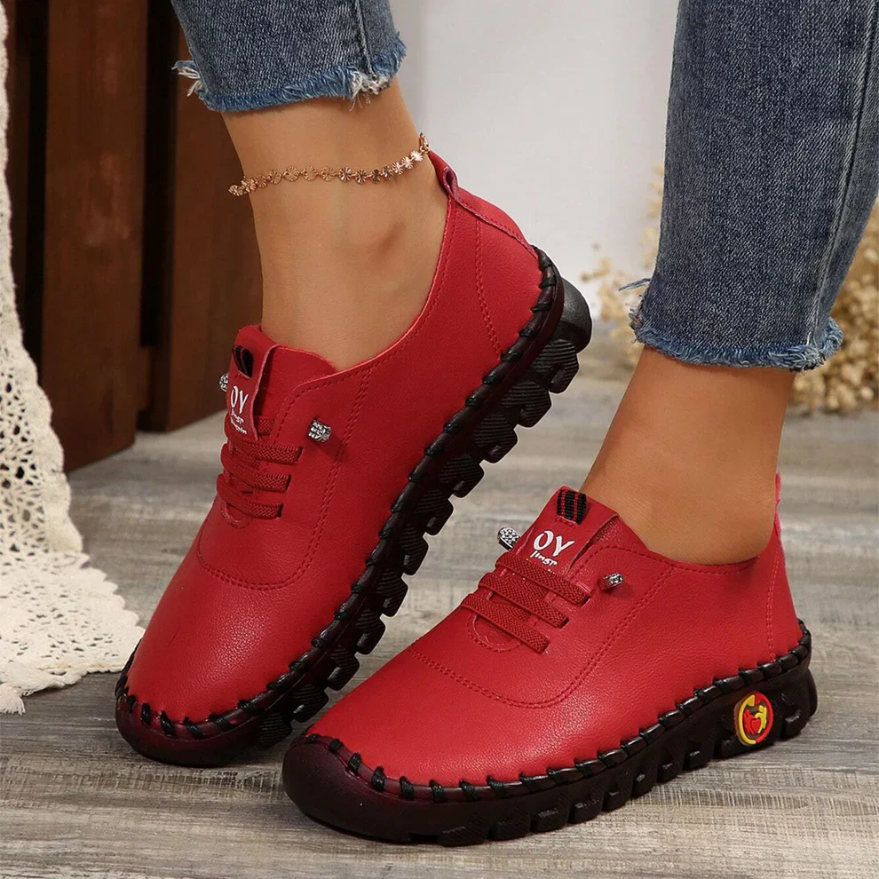 🔥Best Seller-Last Day Sale 60% OFF🔥Women's Hand-Stitched Uniqcomfy Wide Toe Box Leather Shoes