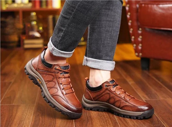 🔥HOT SALE🎁--70% OFF 🎉MEN'S CASUAL HAND STITCHING LEATHER ARC SUPPORT SHOES